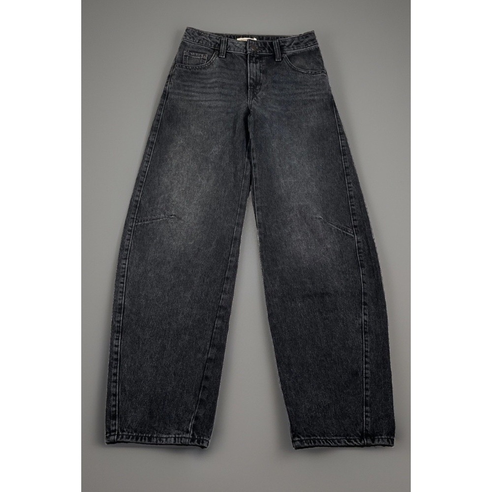 Levis Premium Baggy Dad Barrel Jeans Womens 25x32 Black Denim PC9-0039A-0000